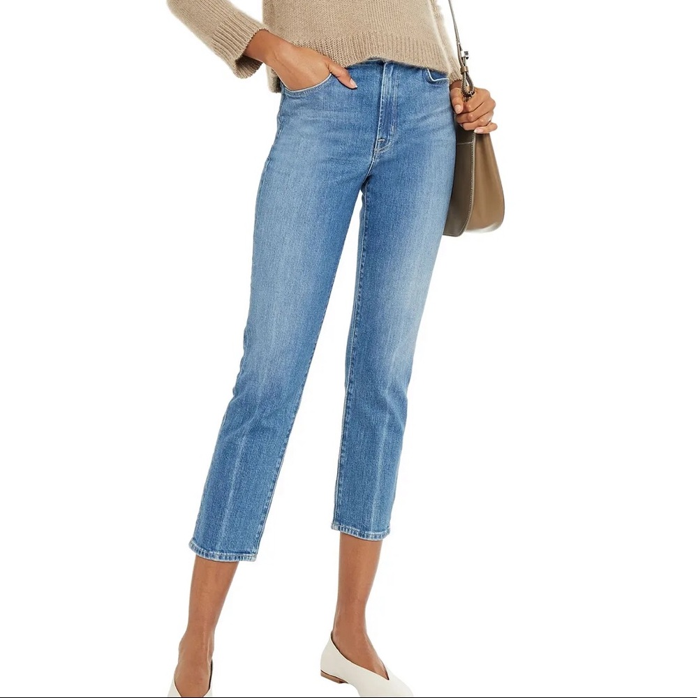 J brand high rise straight leg jeans